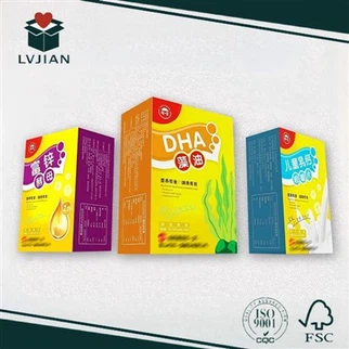 Caixa de paper d'aliments per a l'oli d'algues DHA